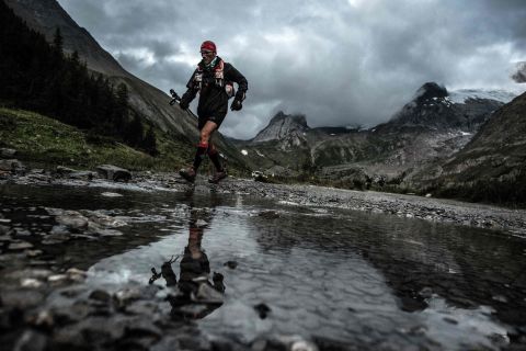 <strong>The Alps:</strong> The annual mountainous ultramarathon of the Ultra-Trail of Mont-Blanc covers 170 kilometers (106 miles) in the Alps across France, Italy and Switzerland. Runners, such as this competitor in the 2018 iteration, face a variety of challenging conditions from snow and wind to the darkness of night, all while making several passes through high altitude.