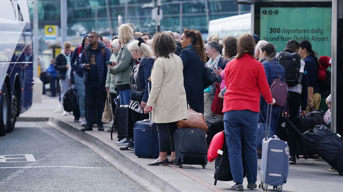 Lines at Dublin have been snaking outside the building.