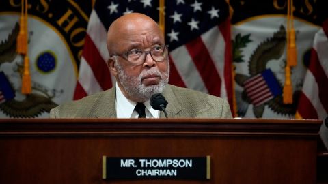 Thompson speaks during a committee business meeting on Capitol Hill March 28, 2022.