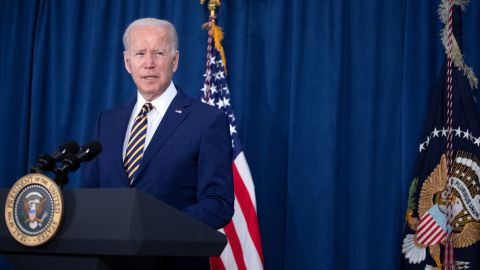 U.S. President Joe Biden delivers remarks on the monthly U.S. jobs report in Rehoboth Beach, Delaware, on June 3, 2022. 