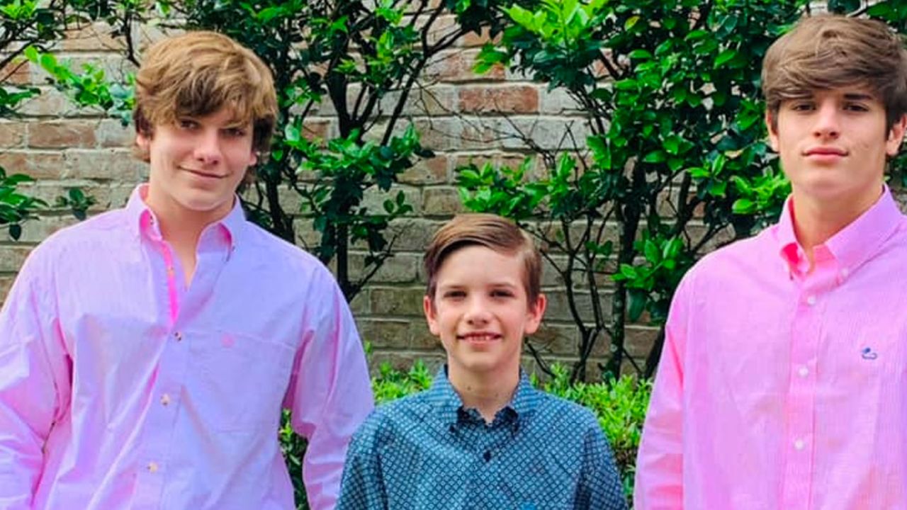 Waylon Collins, 18, Carson Collins, 16, and Hudson Collins, 11.
