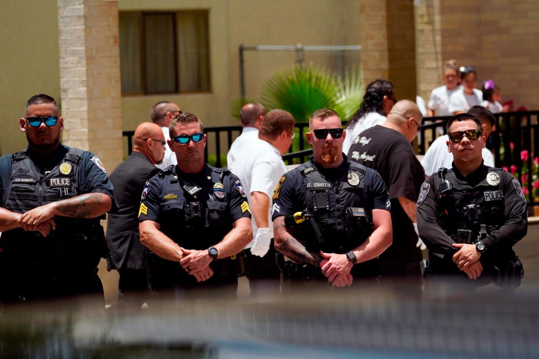 Pallbearers carry the casket of Nevaeh Bravo during a funeral service at Sacred Heart Catholic Church on June 2 in Uvalde, Texas. Bravo was killed in the shooting at Robb Elementary School.