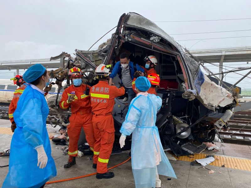 China rail crash: One dead, 8 injured after high-speed train