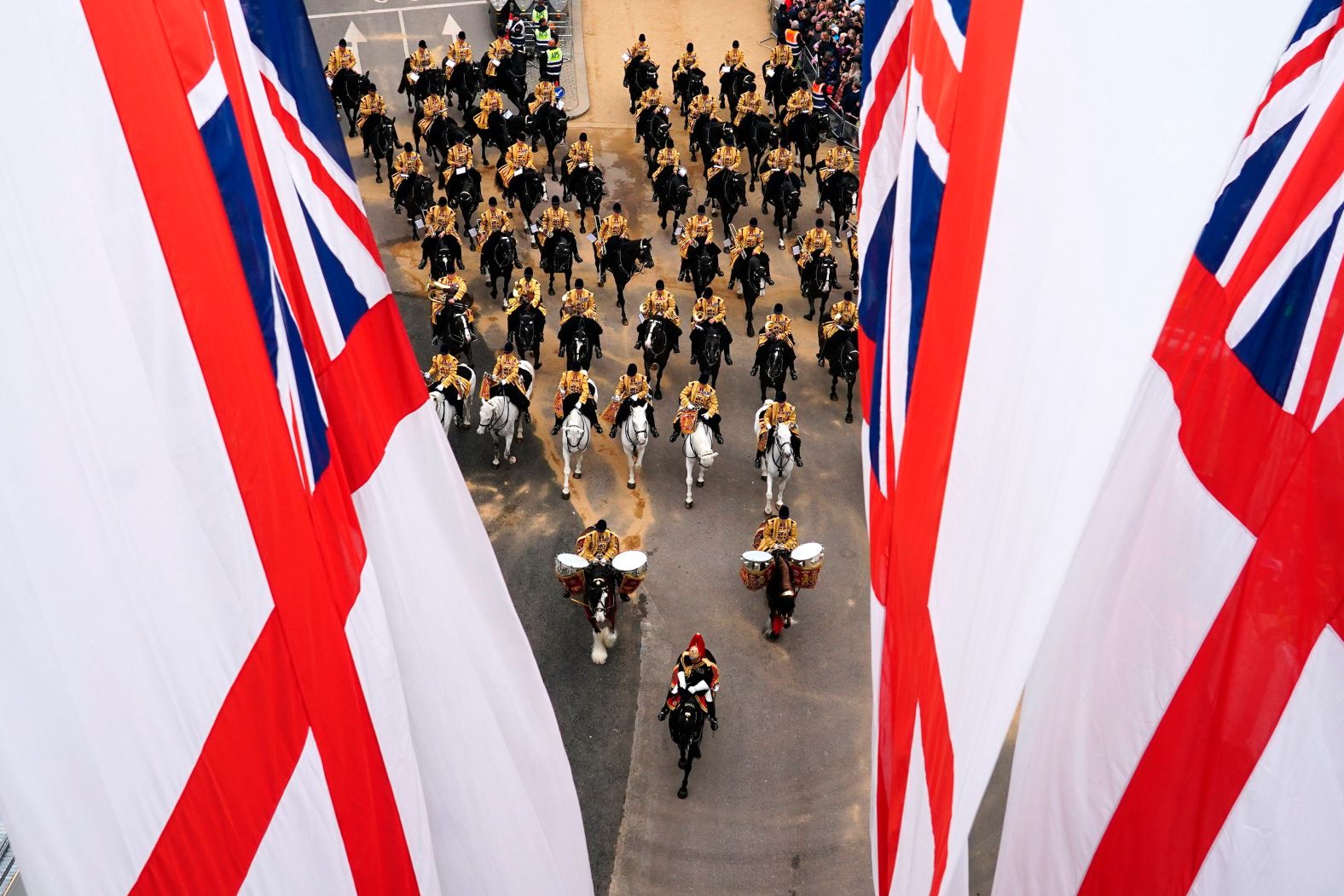 Sunday's parade had performers, military personnel and key workers walking down The Mall to bring to life many iconic moments from the Queen's reign.