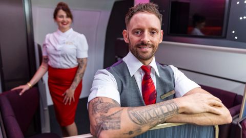 British airline Virgin Atlantic has loosened its tattoo policy for uniformed crew.