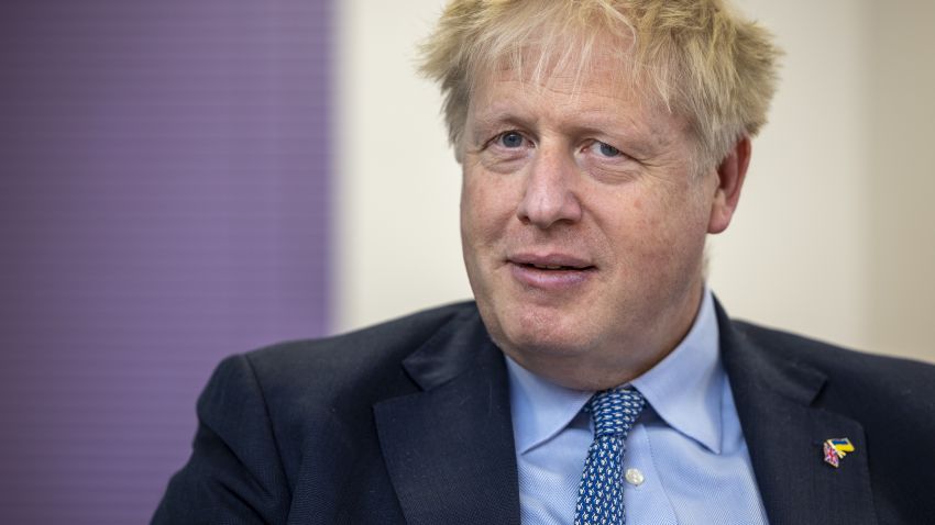 DURHAM, ENGLAND - MAY 27: Prime Minister, Boris Johnson during a visit to CityFibre Training Academy on May 27, 2022 in Stockton-on-Tees, England. (Photo by James Glossop - WPA Pool/Getty Images)