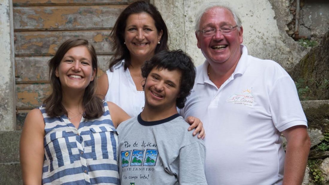 <strong>Family photo: </strong>Di Ciacca, pictured right, now spends most of the year in his ancestral home, together with his wife, son, daughter and grandchildren.