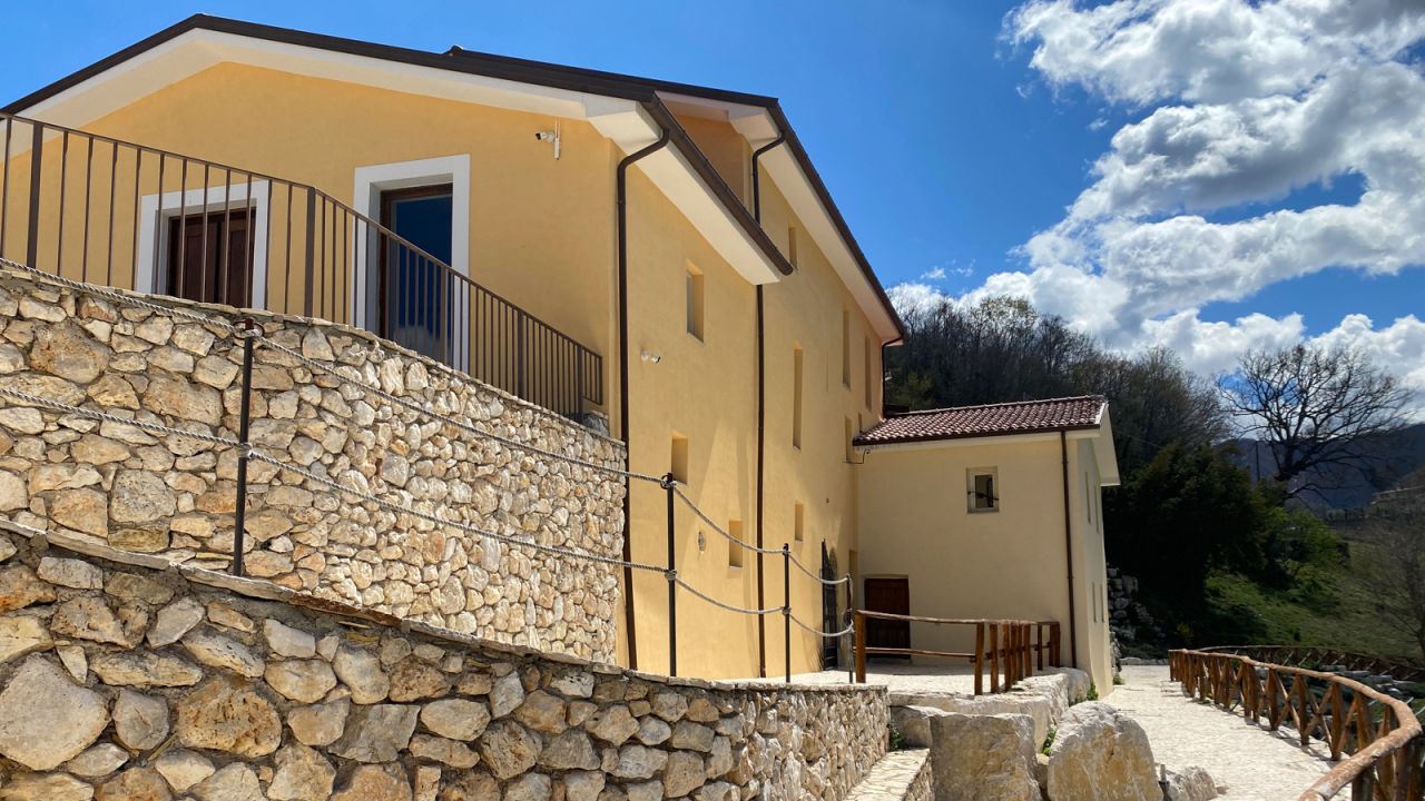 Di Ciacca has tried to preserve the original charm of the village buildings.