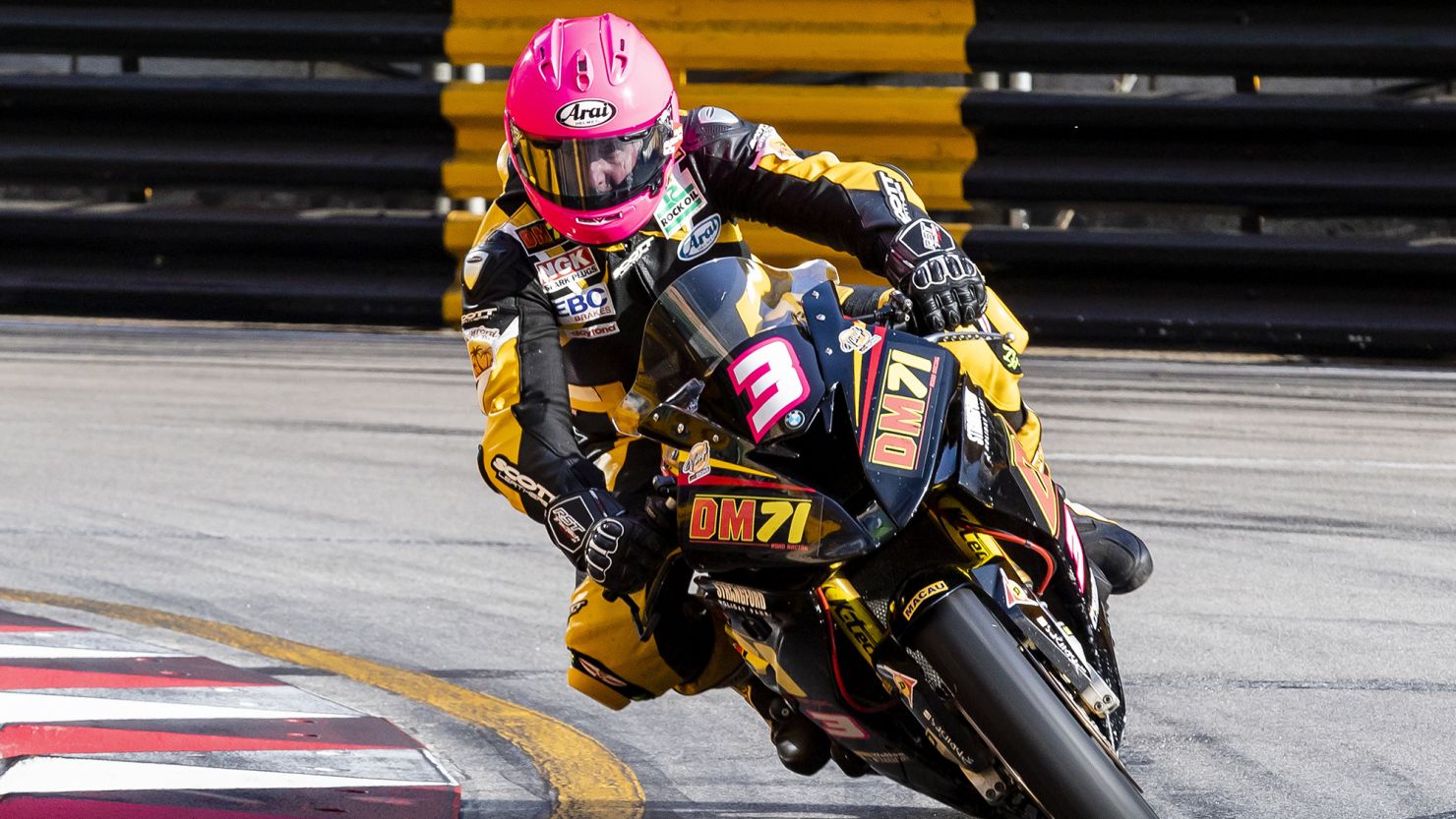Davy Morgan, driving here at the 66th Macau Grand Prix in 2019, was a veteran competitor. 