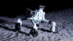 Ground demonstration of GITAI's lunar robotic rover R1 in a simulated lunar environment.
