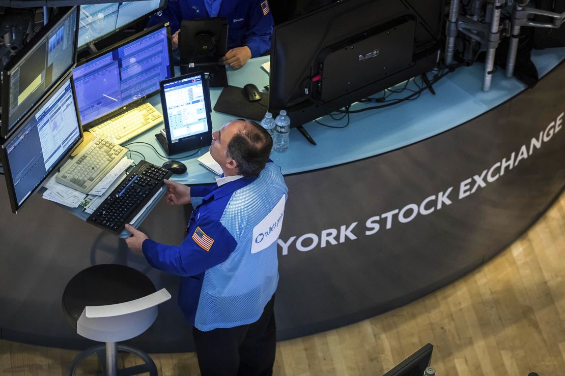 A trader works at his post on the New York Stock Exchange floor, Wednesday, June 1, 2022. 
