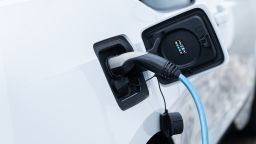 An i3 electric car from the car manufacturer BMW is charged at a charging station at a car dealership in Rottweil, Baden-Wuerttemberg, on May 19, 2022.