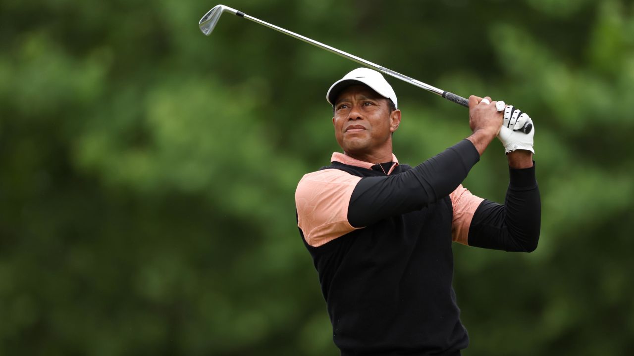 Tiger Woods during the third round of the 2022 PGA Championship.