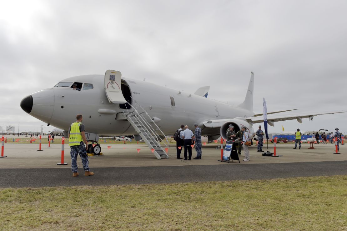 An Australian Defence Force P-8 Poseidon military aircraft. A plane similar to this one was allegedly recently "chaffed" by a Chinese J-16.