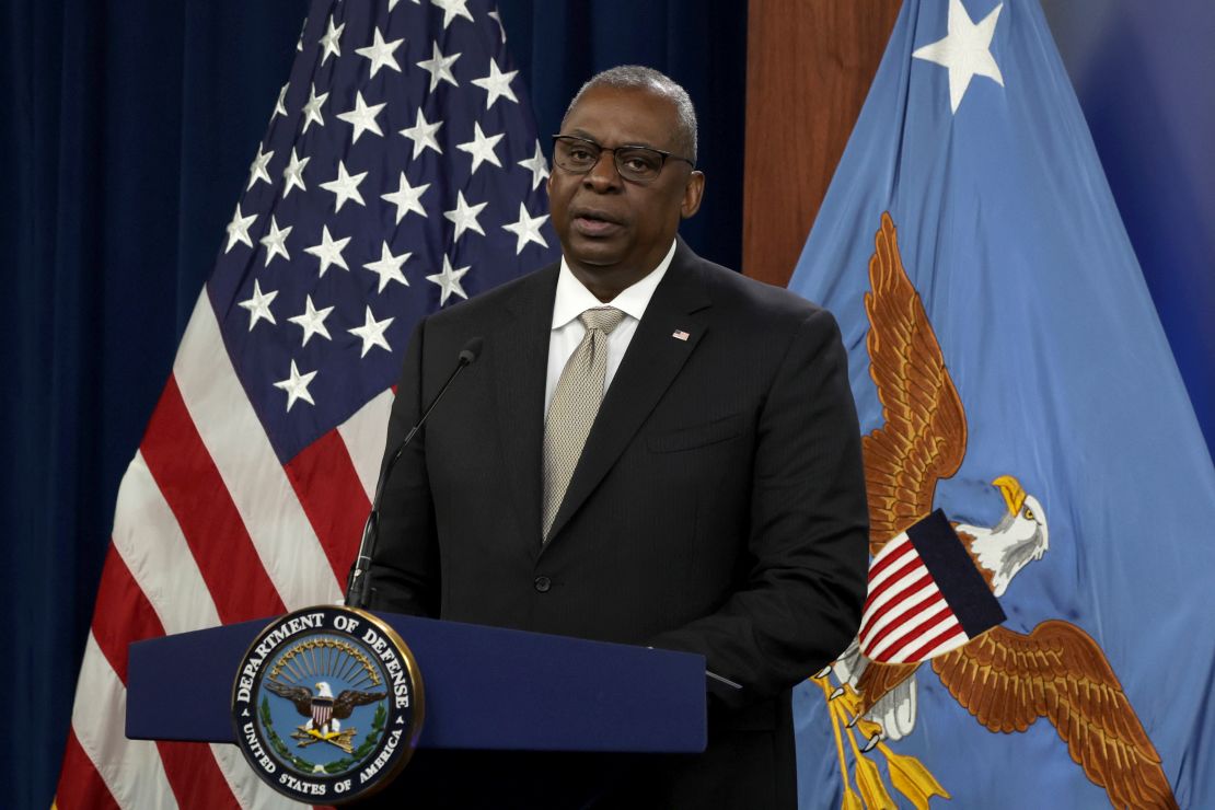 US Secretary of Defense Lloyd Austin at the Pentagon on May 23, 2022.