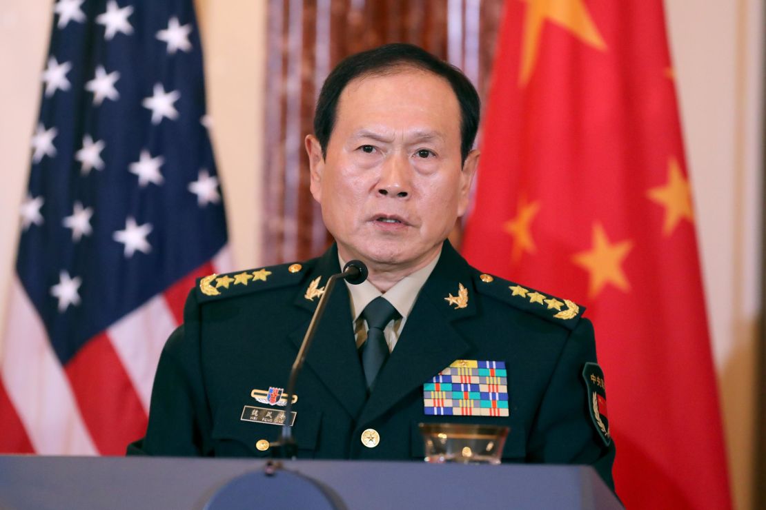 Chinese Defense Minister General Wei Fenghe in Washington, DC, in November 2018.