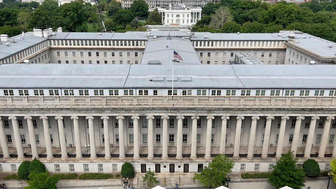 The US Treasury Department building in Washington, D.C., pictured on May 20.