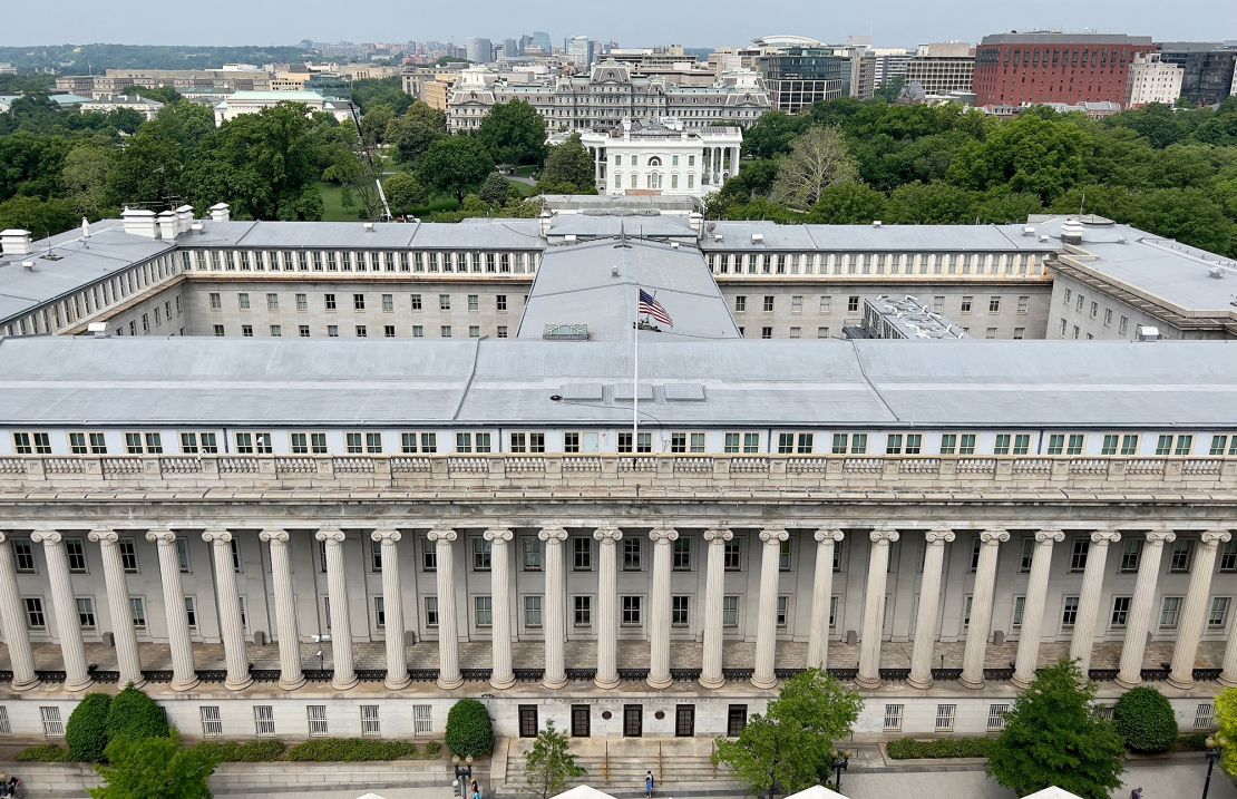 The US Treasury Department building in Washington, D.C., pictured on May 20.
