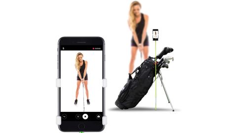 Selfie yellow golf swing analyzer