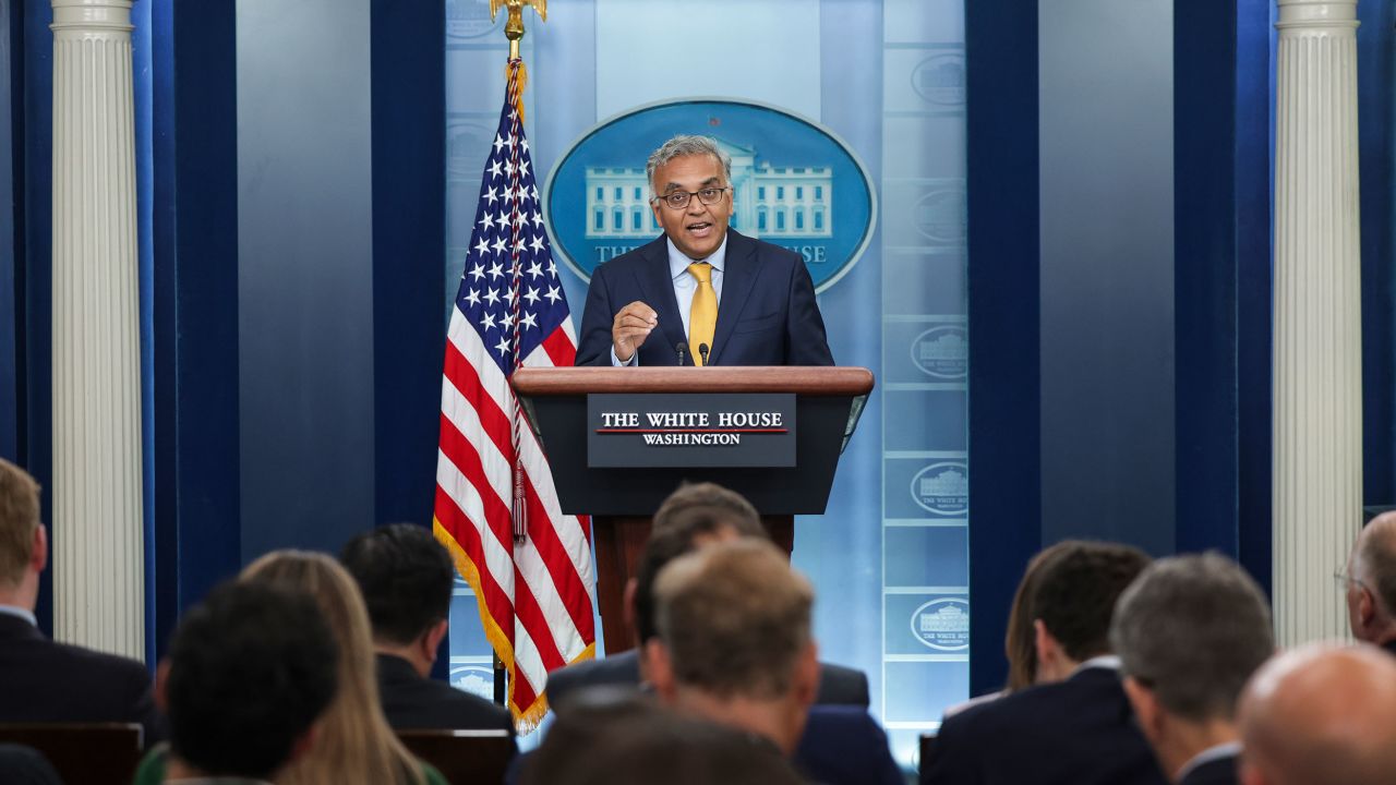 White House Covid-19 Response Coordinator Dr. Ashish Jha speaks at the daily press briefing at the White House on June 2, 2022, in Washington, DC. 