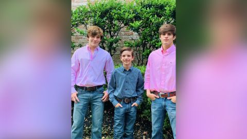 Carson Collins, 16, Hudson Collins, 11, and Waylon Collins, 18. 