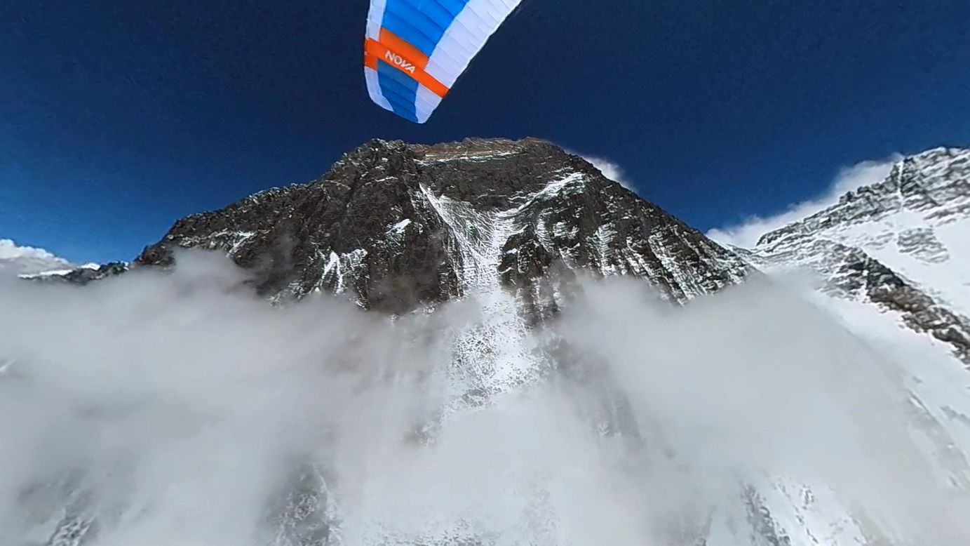 <strong>Top of the world:</strong> Carter was the first person ever granted a government permit to glide off of Everest, but a few thrill seekers have done the feat in the past.