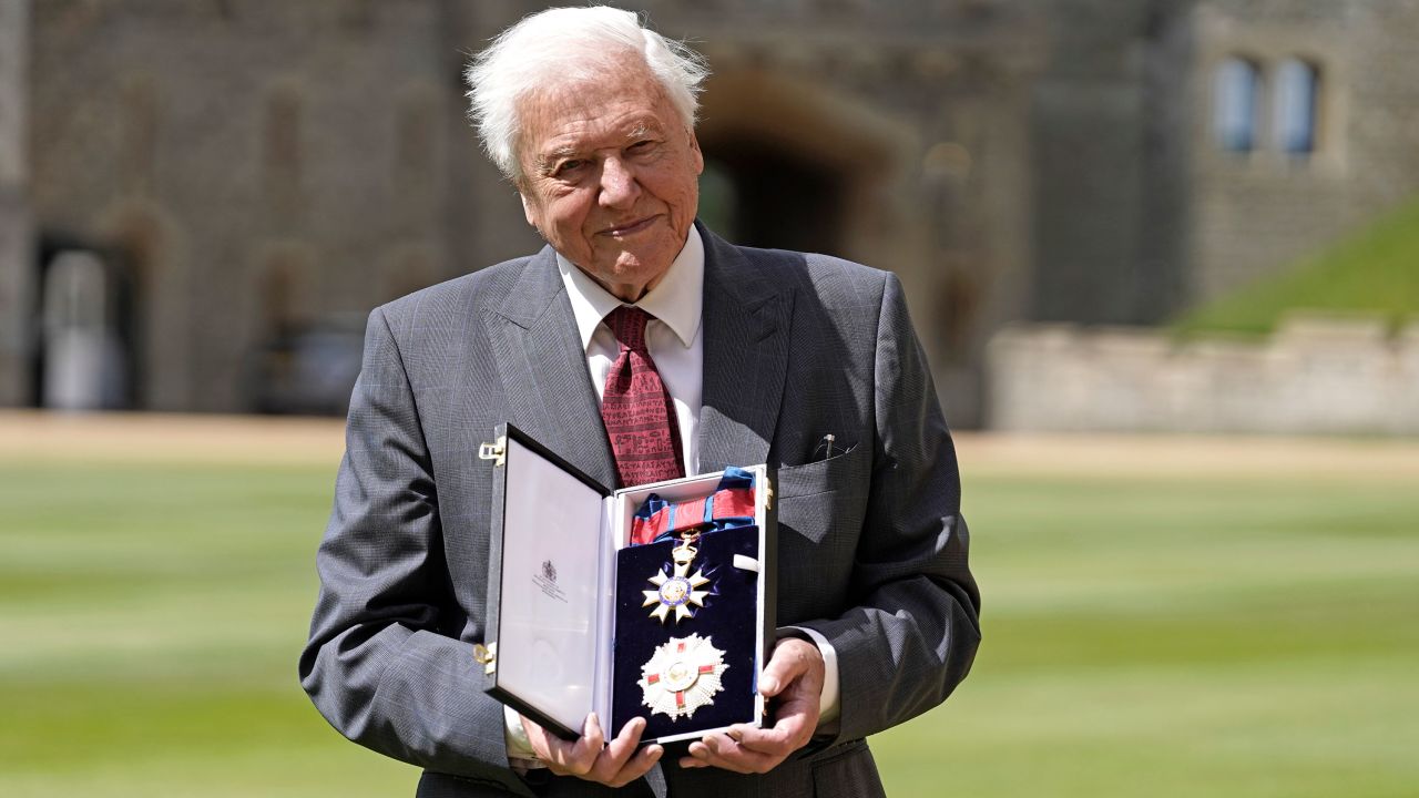 Prince Charles made David Attenborough a Knight Grand Cross of the Order of St. Michael and St. George.
