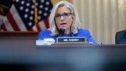 Vice Chair Liz Cheney, R-Wyo., gives her opening remarks as the House select committee investigating the Jan. 6 attack on the U.S. Capitol holds its first public hearing to reveal the findings of a year-long investigation, at the Capitol in Washington, Thursday, June 9, 2022. (AP Photo/Andrew Harnik)