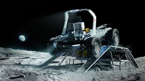 The moon's gritty sand very low gravity create challenges for creating a vehicle that can drive on its surface, GM engineers have said.