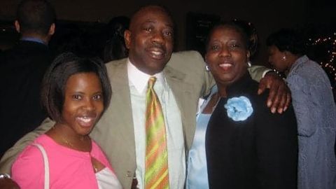 Ashlye Wilkerson with her father, Anthony "Tony" Geddis, and her mother, the Rev. Fannie M. Geddis. Wilkerson's mom was in the back seat of her daughter's car during the traffic stop.