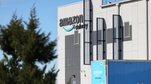 Amazon's JFK8 Staten Island fulfillment center is seen in Staten Island on March 25, 2022 in New York City.