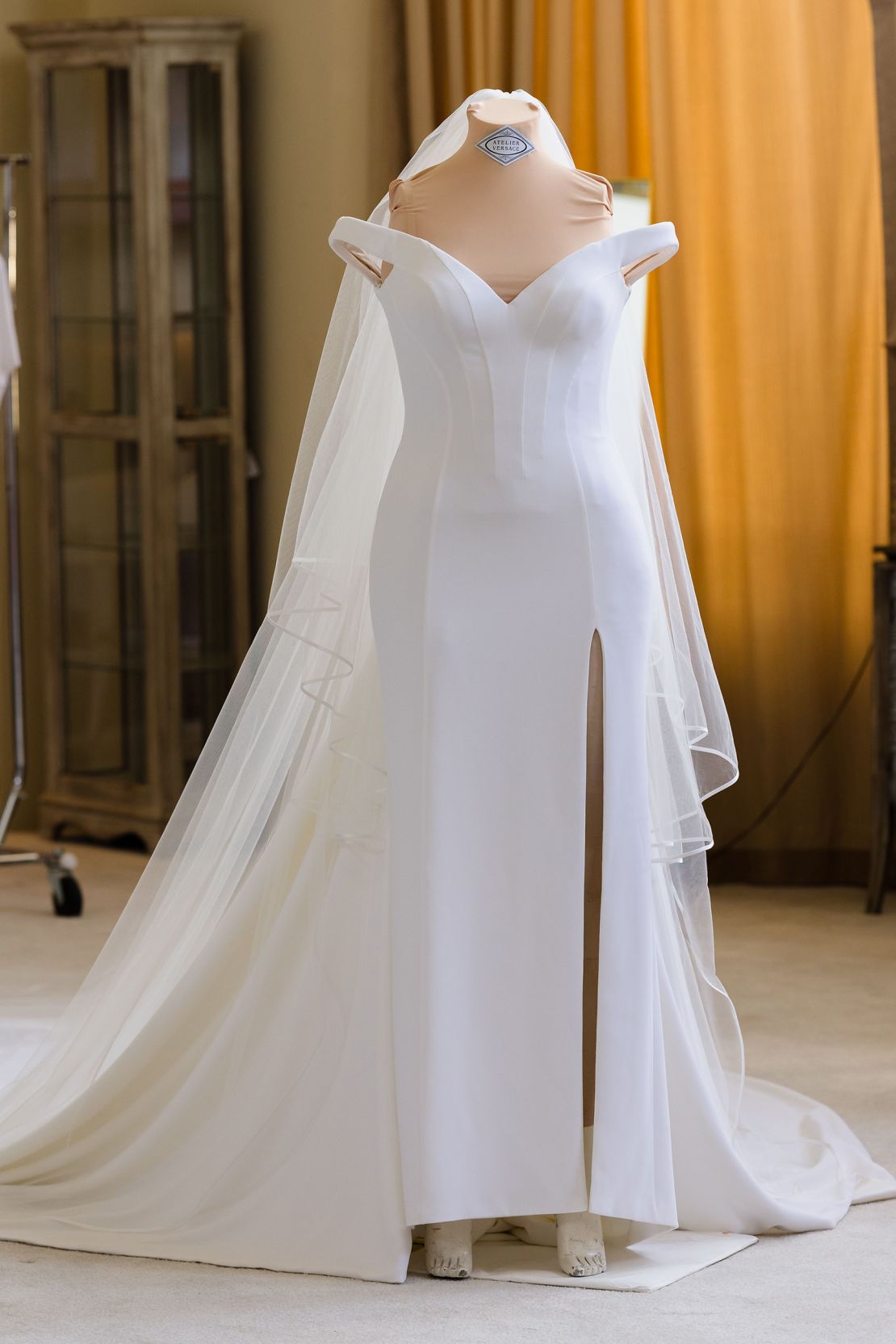 Britney Spears wears elegant Versace gown to wed Sam Asghari