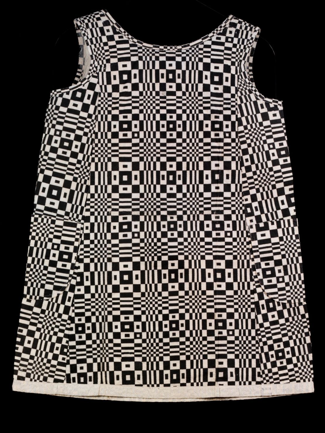 A paper dress from 1966, designed to be disposed after use.
