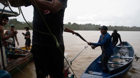 Mauruna, Matis and Canamari indigenous groups searching for missing British journalist Dom Phillips and Brazilian Indigenous affairs specialist Bruno Pereira, days before their remains were identified.