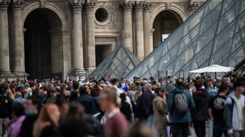 Visitors were already lined up to get into Paris' famed Louvre Museum on April 29. The summer travel season will be a very busy one in many parts of Europe.