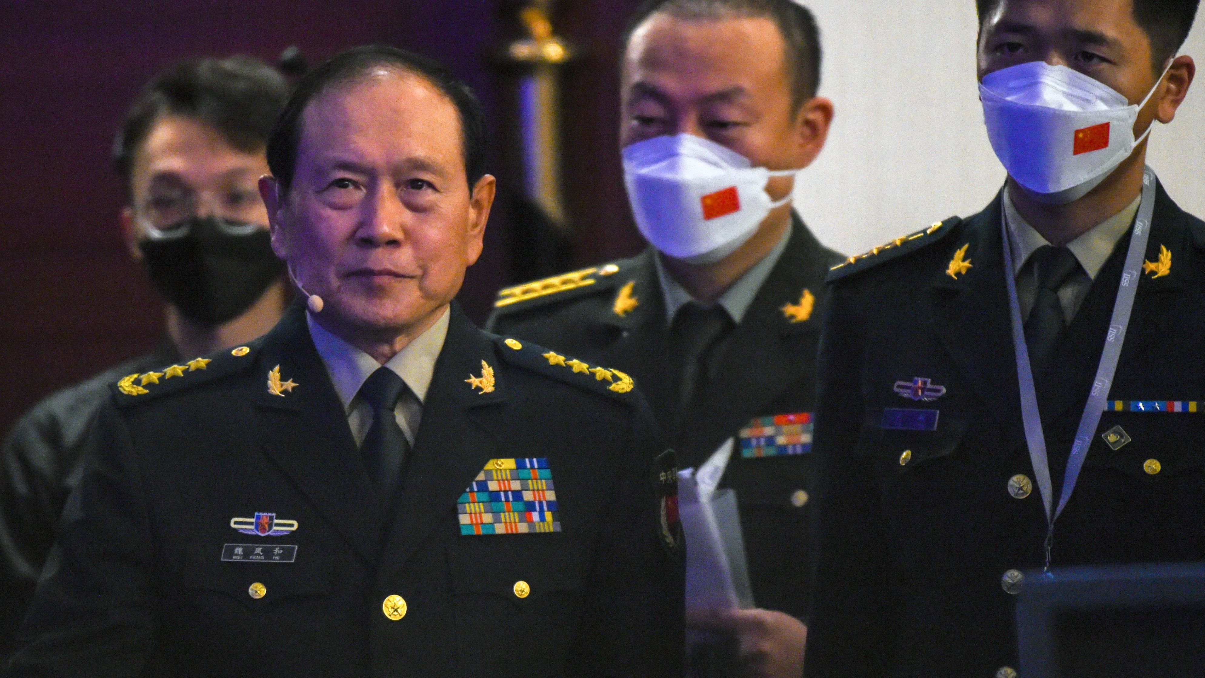 China's Defense Minister Wei Fenghe at the Shangri-La Dialogue summit in Singapore on June 12.