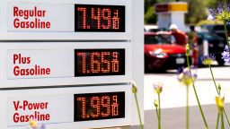 Fuel prices at a Shell station in Menlo Park, California, US, on Thursday, June 9, 2022.