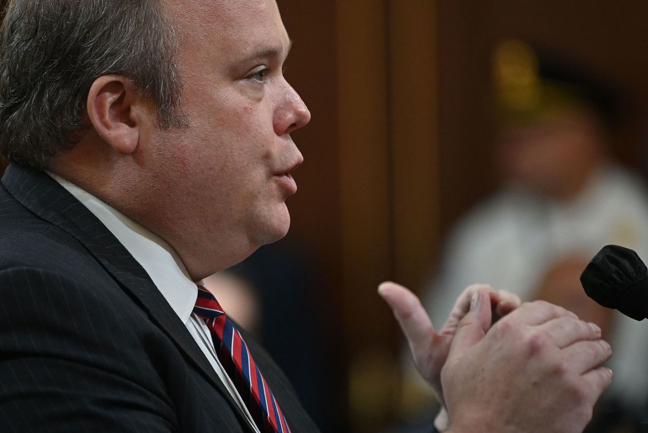 Chris Stirewalt, a former Fox digital politics editor, <a href="https://www.cnn.com/politics/live-news/january-6-hearings-june-13/h_95ba33dddae8b494fdebe9d108f97311" target="_blank">testifies during the June 13 hearing.</a> He discussed the "controversial" decision to call the state of Arizona for Biden during the 2020 presidential election. "Well, it was really controversial to our competitors who we beat so badly by making the correct call first," Stirewalt told the committee during his testimony. He said that his team "knew it would be a consequential call" because Arizona was one of the states "that mattered." He added that their team "knew Trump's chances were very small and getting smaller based on what we had seen."