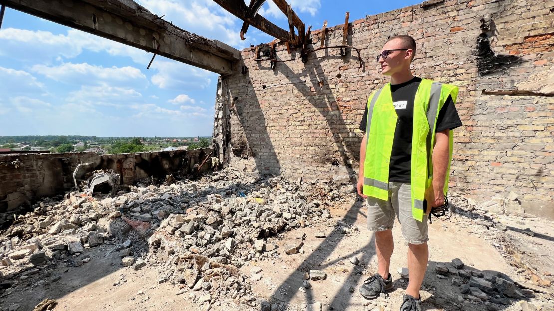 Andriy Kopylenko is co-founder of the District 1 charity, which organized volunteers to help with the clean-up.