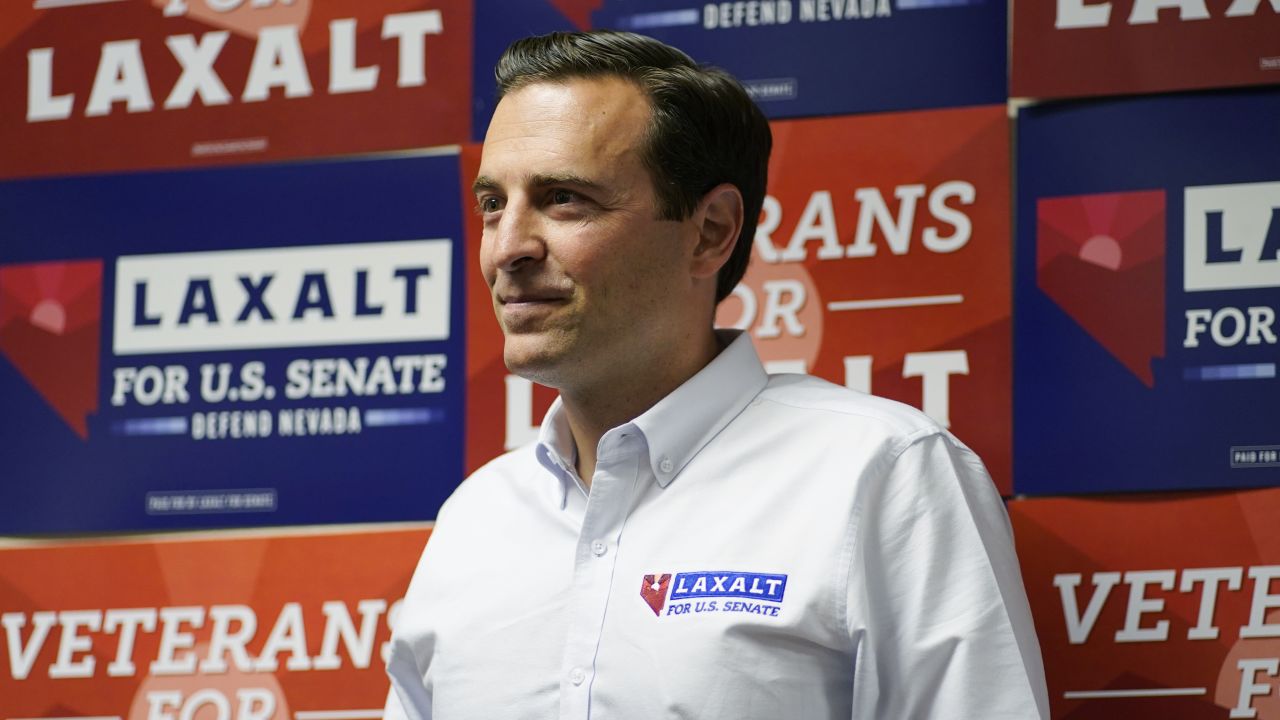 Adam Laxalt, the top candidate in Nevada's Senate GOP primary, looks