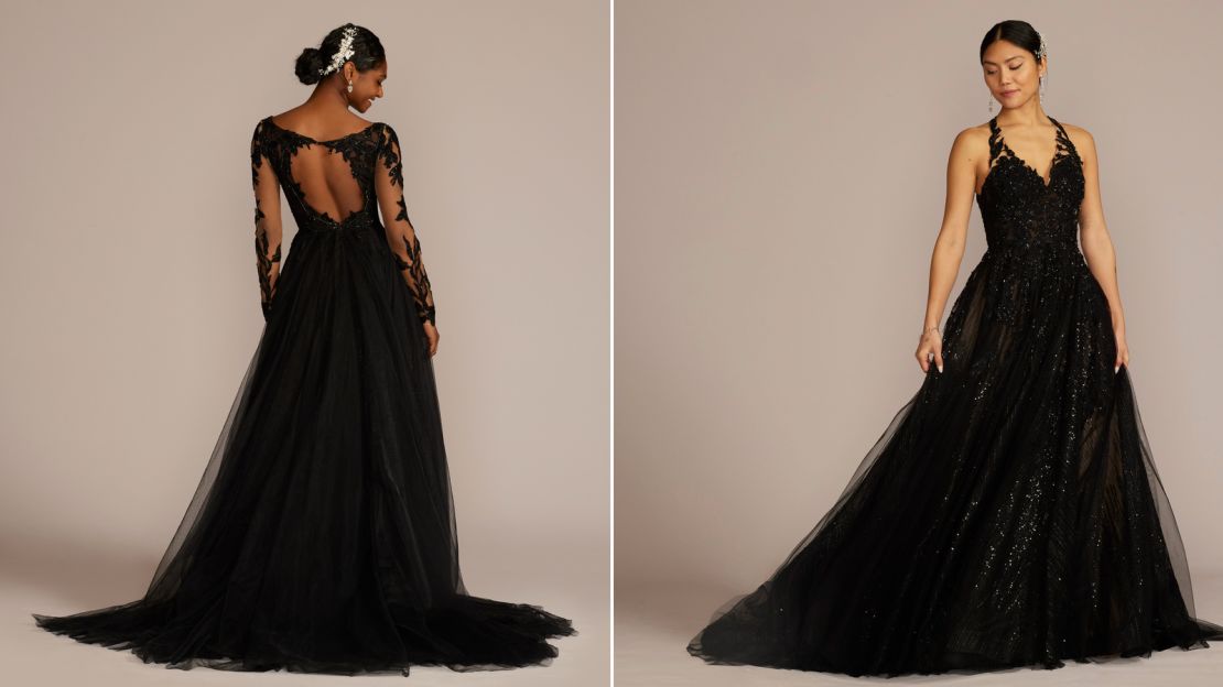 Daring black dresses are high enough in demand that bridal megachain David's Bridal is carrying options in its stores.