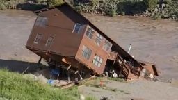 Victoria and TJ Britton's house in Gardiner, MT, was swept away by the Yellowstone River on June 13, 2022 (Source: AJ Rhoads)