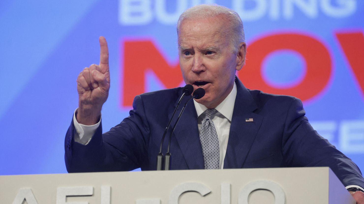 President Joe Biden delivers remarks at the AFL-CIO Constitutional Convention at the Pennsylvania Convention Center in Philadelphia on June 14, 2022.