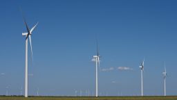 Wind turbines generate power on a farm near Throckmorton, Texas U.S. August 24, 2018. Picture taken August 24, 2018. REUTERS/Nick Oxford