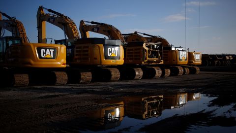 Caterpillar Inc. excavators are displayed for sale at the Whayne Supply Co. dealership in Louisville, Kentucky, U.S., on Monday, Jan. 27, 2020.
