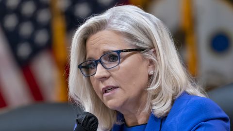 Rep. Liz Cheney, a Republican from Wyoming, is seen earlier this week in Washington. She was among 14 House Republicans to back a gun safety bill on Friday. 