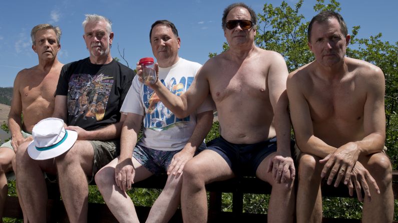 <strong>Copco Lake, 2022. </strong>From left to right: John Wardlaw, Mark Rumer-Cleary, Dallas Burney, John Molony and John Dickson in 2022. 
