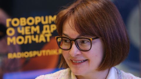 Russian Central Bank Chairman Elvira Nabiullina on June 3, 2021.