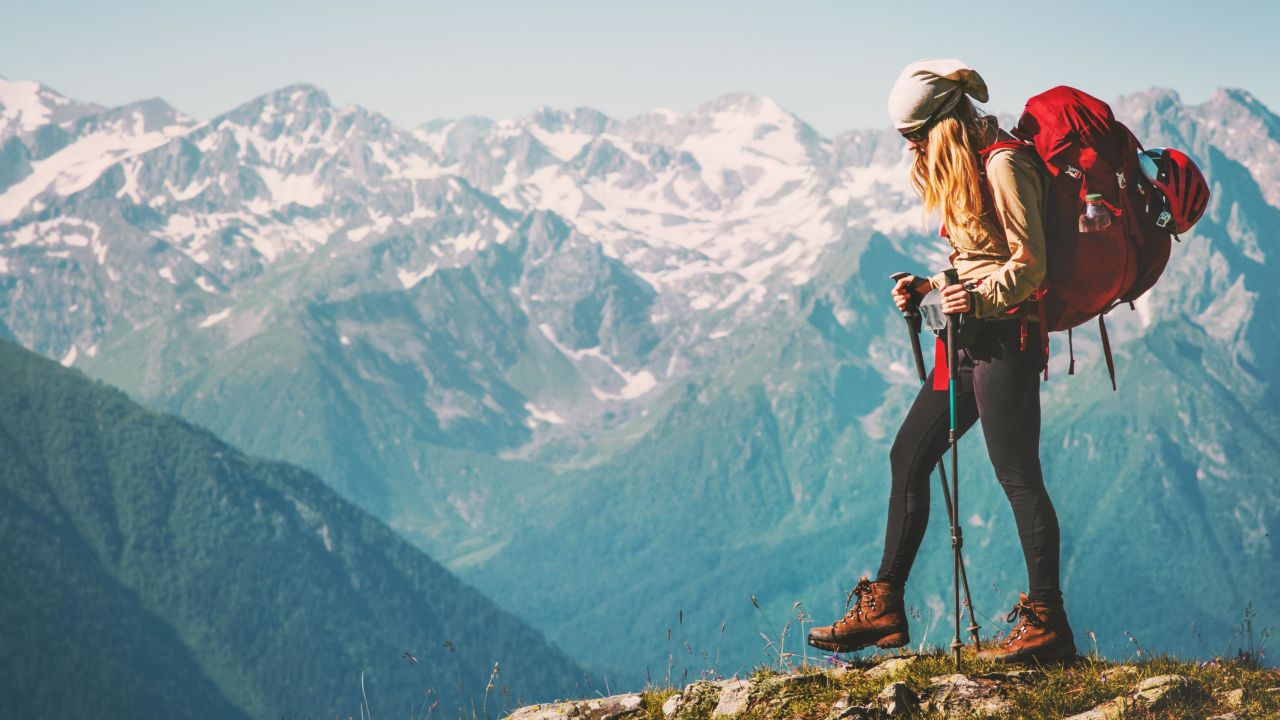 Hiking shoes have deep tread patterns that provide traction on natural surfaces. Higher uppers stabilize ankles.