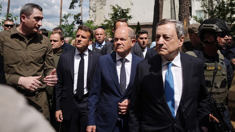 Macron, Scholz, Draghi, leaders of Europe’s biggest countries, on Kyiv mission to smooth tensions